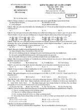 Kiểm tra học kỳ 1 lớp 12 thpt năm học 2015  2016 môn thi sinh học thời gian làm bài 60 phút